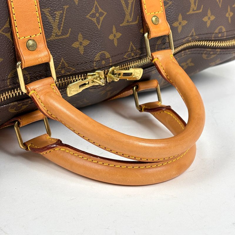 Louis Vuitton Keepall Bandouliere 50 Boston Bag Monogram Brown