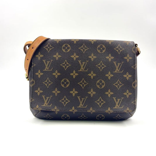 Louis Vuitton Musette Tango Short Strap Monogram Leather Brown Shoulder Bag