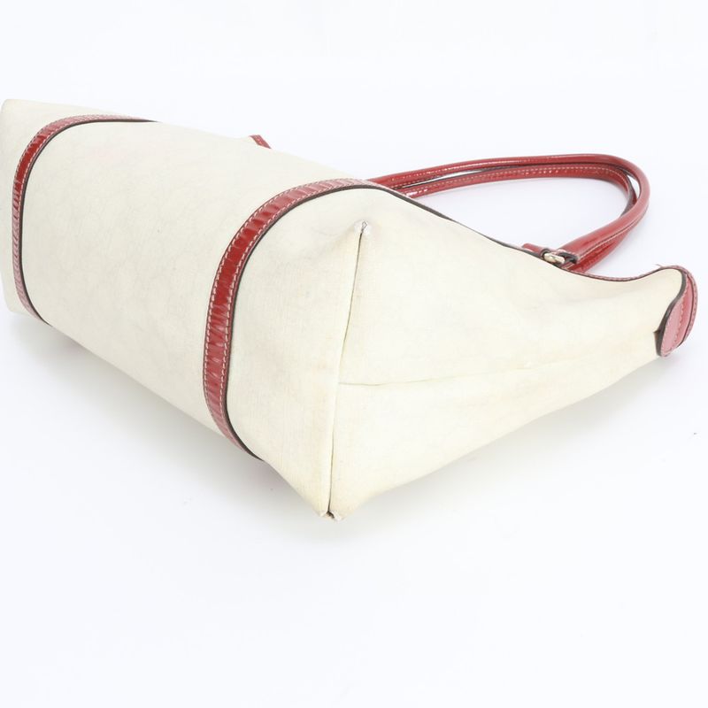 Gucci GG Supreme Tattoo Heart Leather Tote Shoulder Off-white X Red