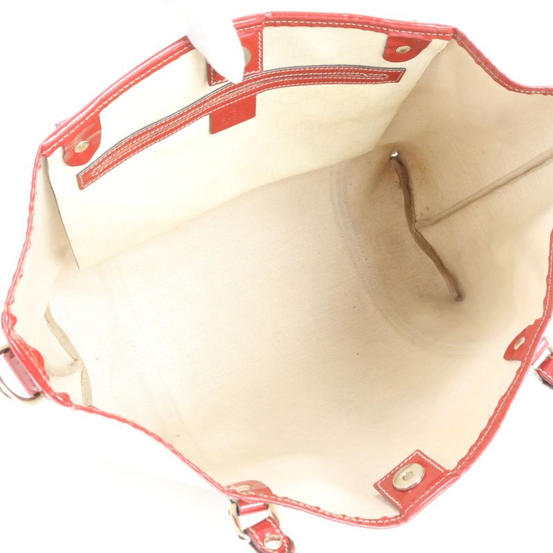 Gucci GG Supreme Tattoo Heart Leather Tote Shoulder Off-white X Red