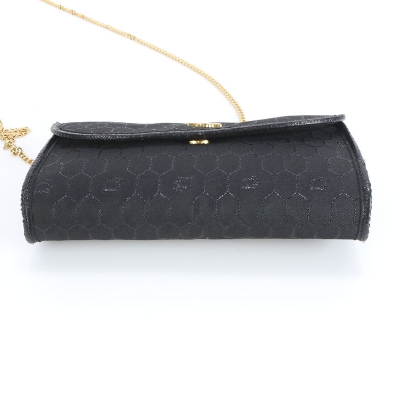 Dior Honeycomb Pattern Chain Leather Nylon Shoulder Bag