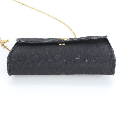 Dior Honeycomb Pattern Chain Leather Nylon Shoulder Bag