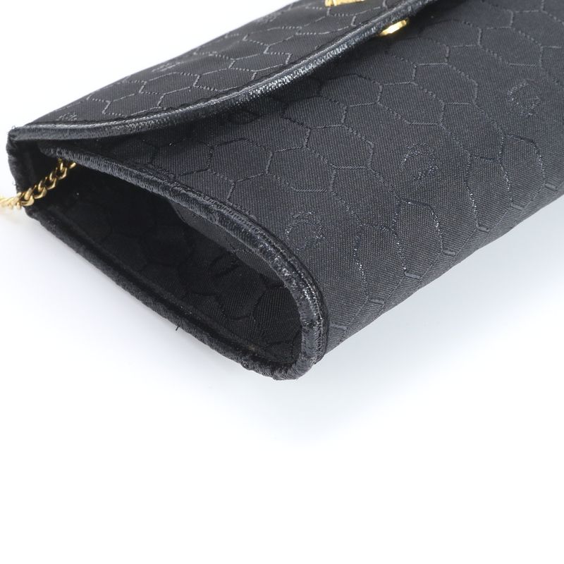 Dior Honeycomb Pattern Chain Leather Nylon Shoulder Bag