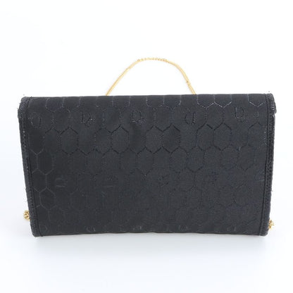 Dior Honeycomb Pattern Chain Leather Nylon Shoulder Bag