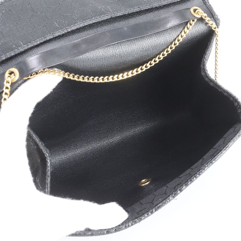Dior Honeycomb Pattern Chain Leather Nylon Shoulder Bag