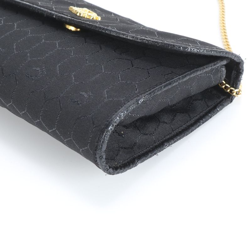 Dior Honeycomb Pattern Chain Leather Nylon Shoulder Bag