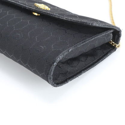 Dior Honeycomb Pattern Chain Leather Nylon Shoulder Bag