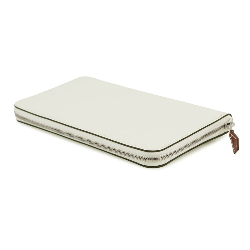Hermes Wallet Azap Long Silk in New White Silver