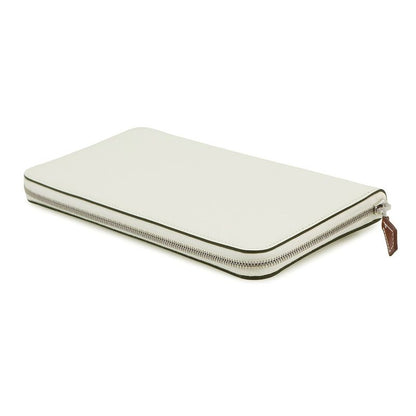 Hermes Wallet Azap Long Silk in New White Silver