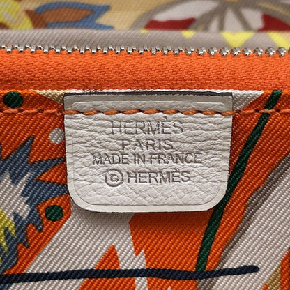 Hermes Wallet Azap Long Silk in New White Silver