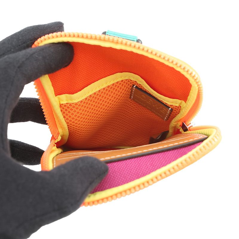 Loewe Neck Pouch Airoewe Nature Case Orange Multicolor