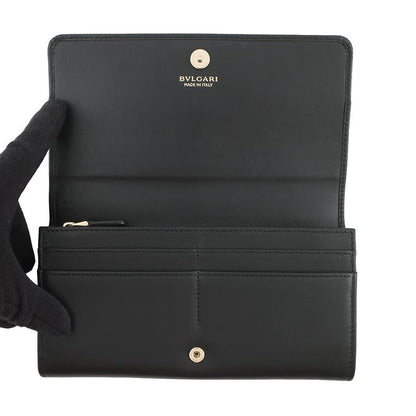 Bvlgari Wallet Black Leather