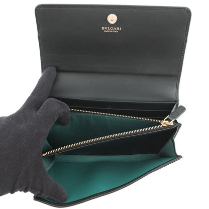Bvlgari Wallet Black Leather