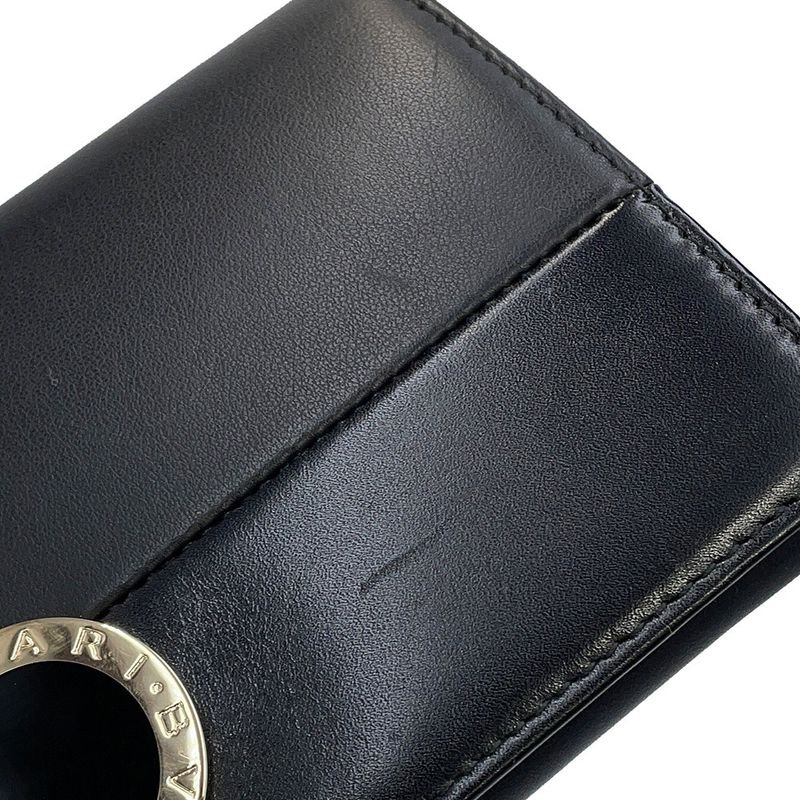 Bvlgari Wallet Black Leather