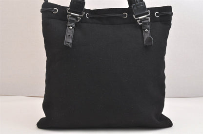 Saint Laurent Shoulder Tote Bag Canvas Leather Black — view 3