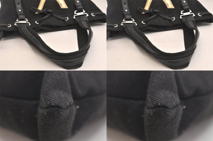 Saint Laurent Shoulder Tote Bag Canvas Leather Black — view 7
