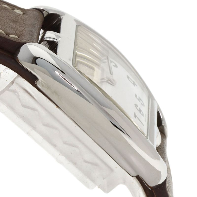Hermes Cape Cod Double Tour Etoupe Watch SS Leather