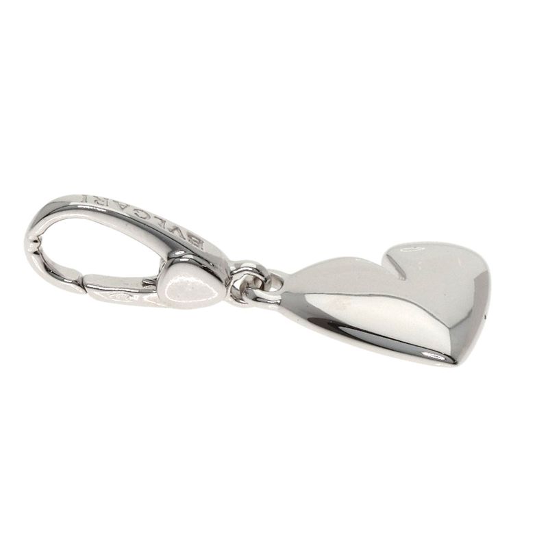 Bvlgari Quarre Heart Charm Pendant Top 18K White Gold