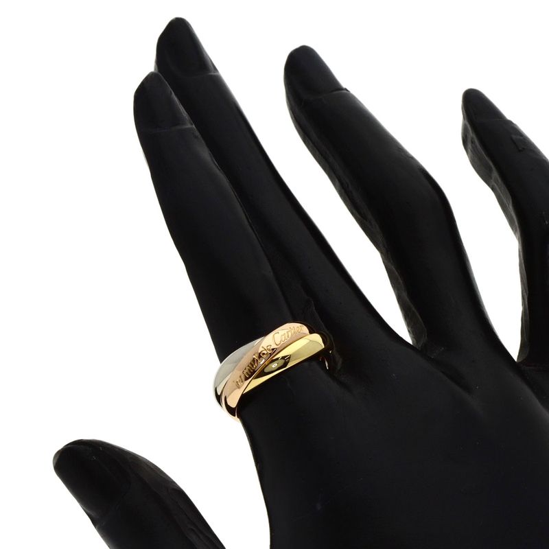 Cartier Trinity 50 Ring 18K Yellow Gold 18K White Pink