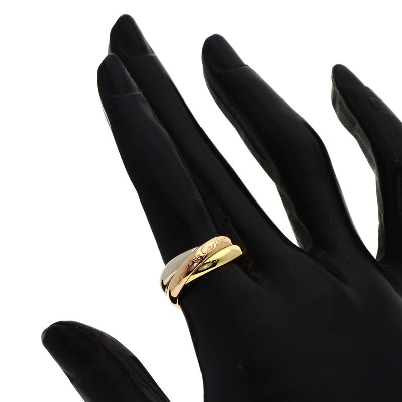 Cartier Trinity 51 Ring 18K Yellow Gold 18K White Pink