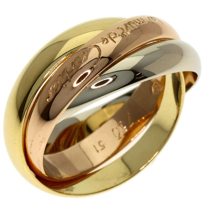 Cartier Trinity 51 Ring 18K Yellow Gold 18K White Pink