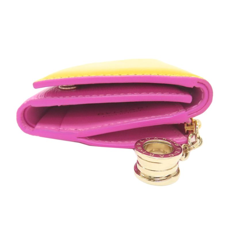 Bvlgari B-zero One Charm Bifold Wallet Leather