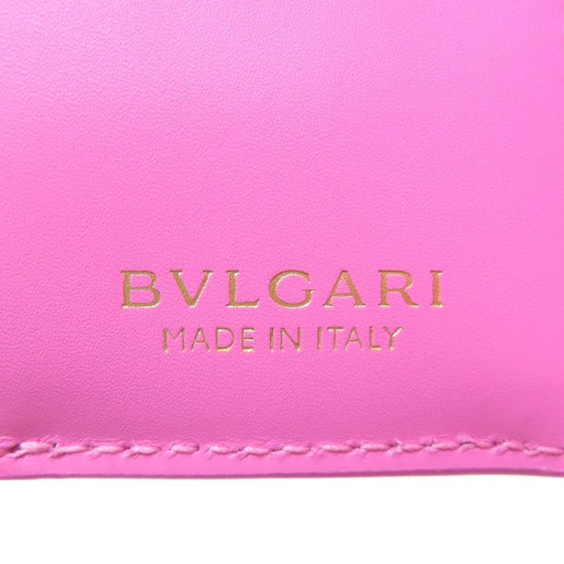 Bvlgari B-zero One Charm Bifold Wallet Leather