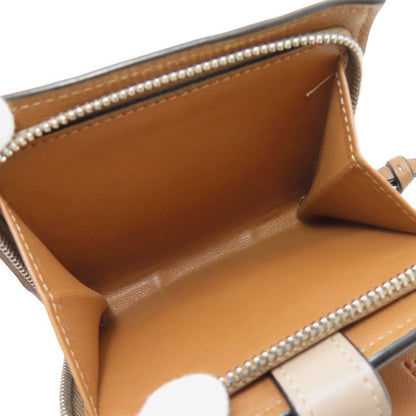 Loewe Vertical Bifold Wallet Leather Green X Brown Green