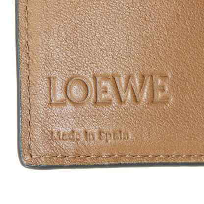 Loewe Vertical Bifold Wallet Leather Green X Brown Green