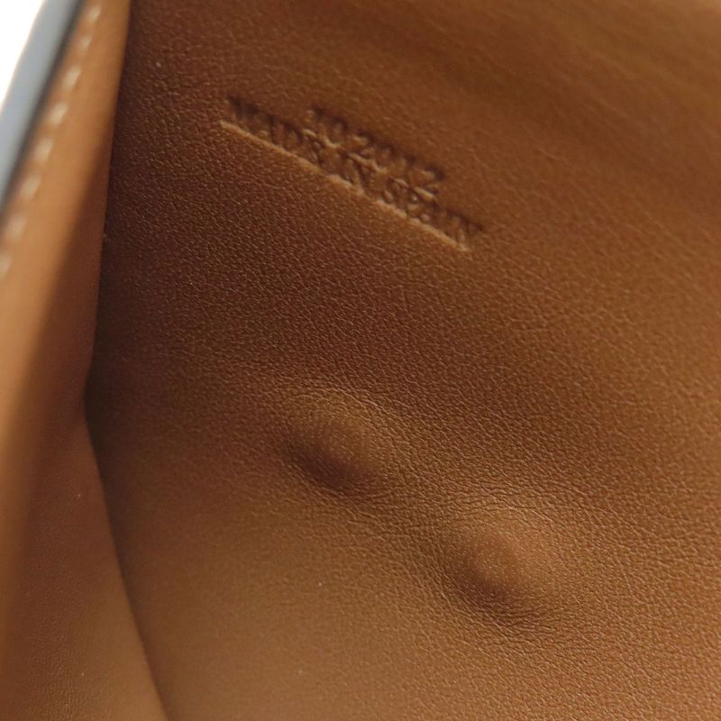 Loewe Vertical Bifold Wallet Leather Green X Brown Green