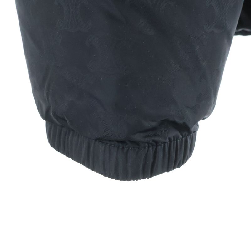 Celine Triomphe All Over Pattern Zip Up Jacket Black
