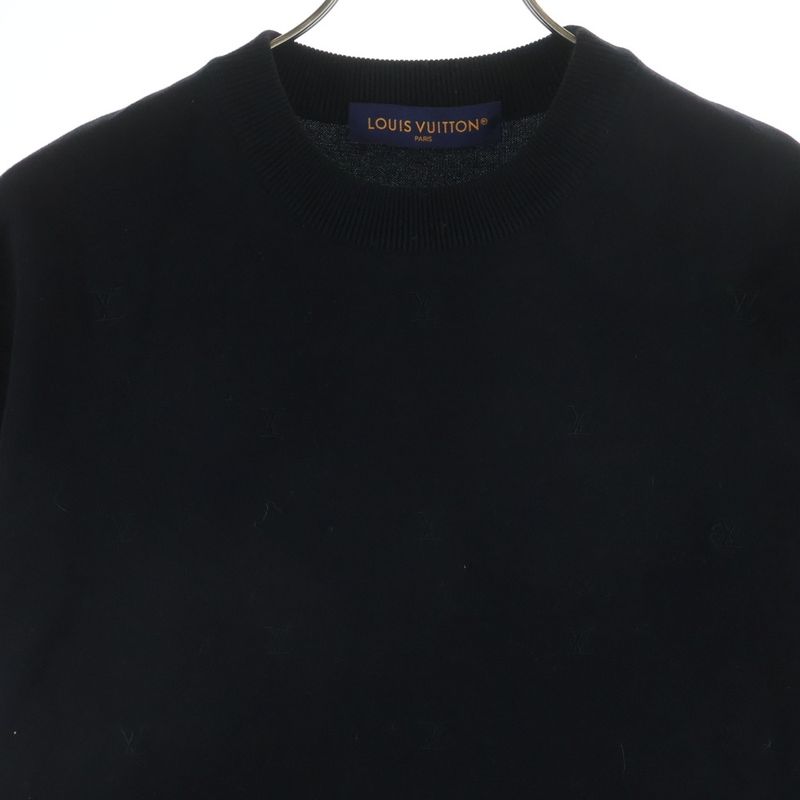 Louis Vuitton LV Blason Embroidered Shorts Sleeveless Net Knit Black