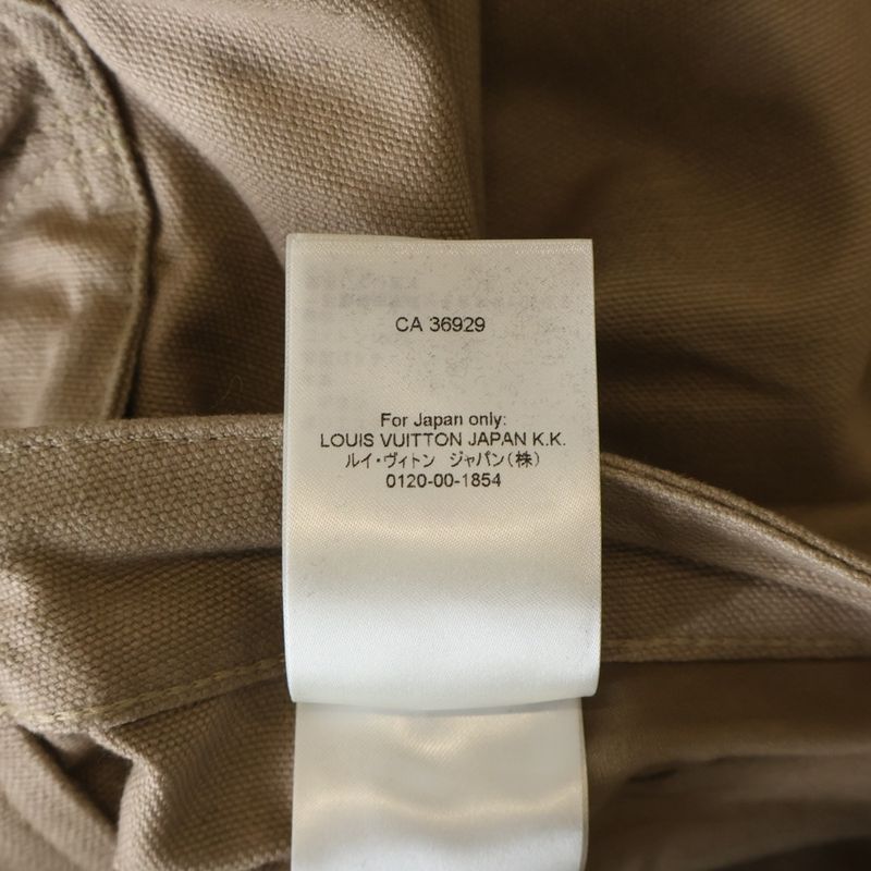 Louis Vuitton Logo Stitch Work Denim Pants Beige Lpj