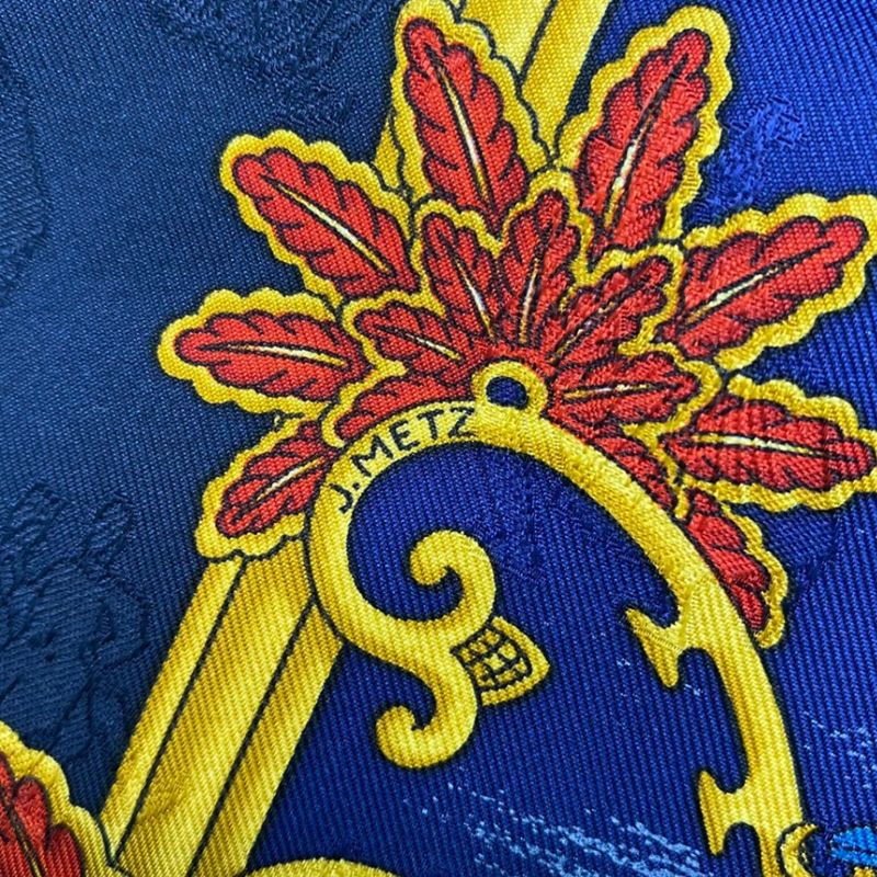 Hermes Scarf Carre 90 Silk Joies D'hiver Winter Fun Navy