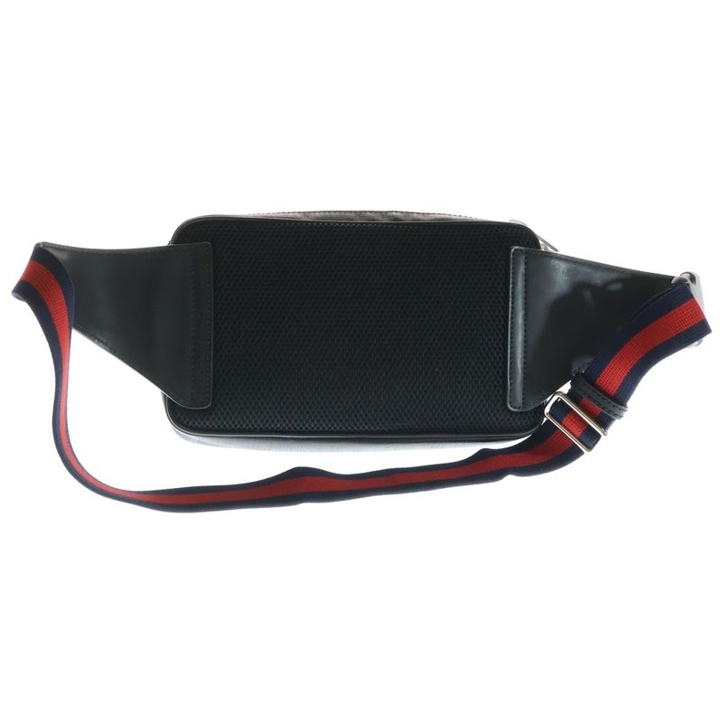 Gucci GG Supreme Waist Bag Black Silver