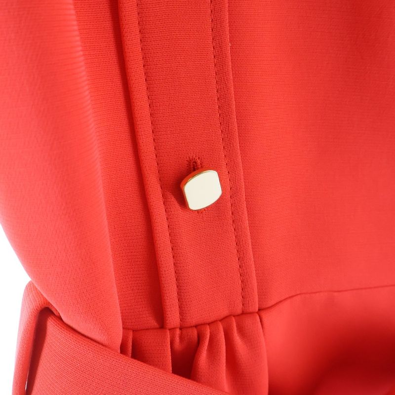 Louis Vuitton Belted Dress Red Hzl