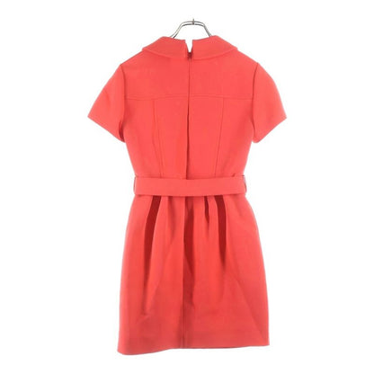Louis Vuitton Belted Dress Red Hzl