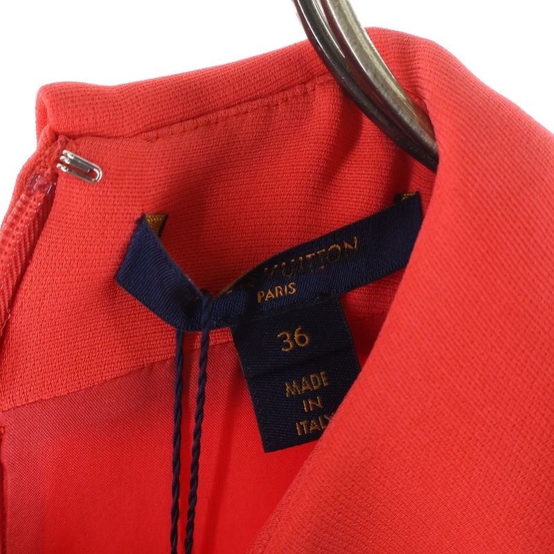Louis Vuitton Belted Dress Red Hzl