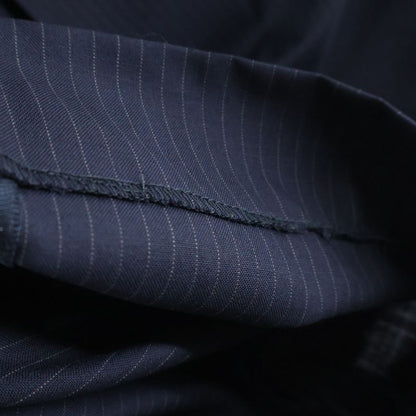 Celine Multi Pocket Zip Up Striped Pattern Slack Pants Navy