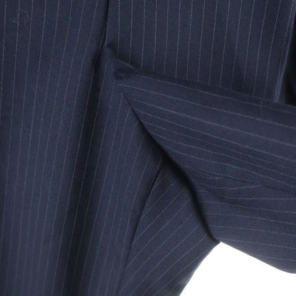 Celine Multi Pocket Zip Up Striped Pattern Slack Pants Navy