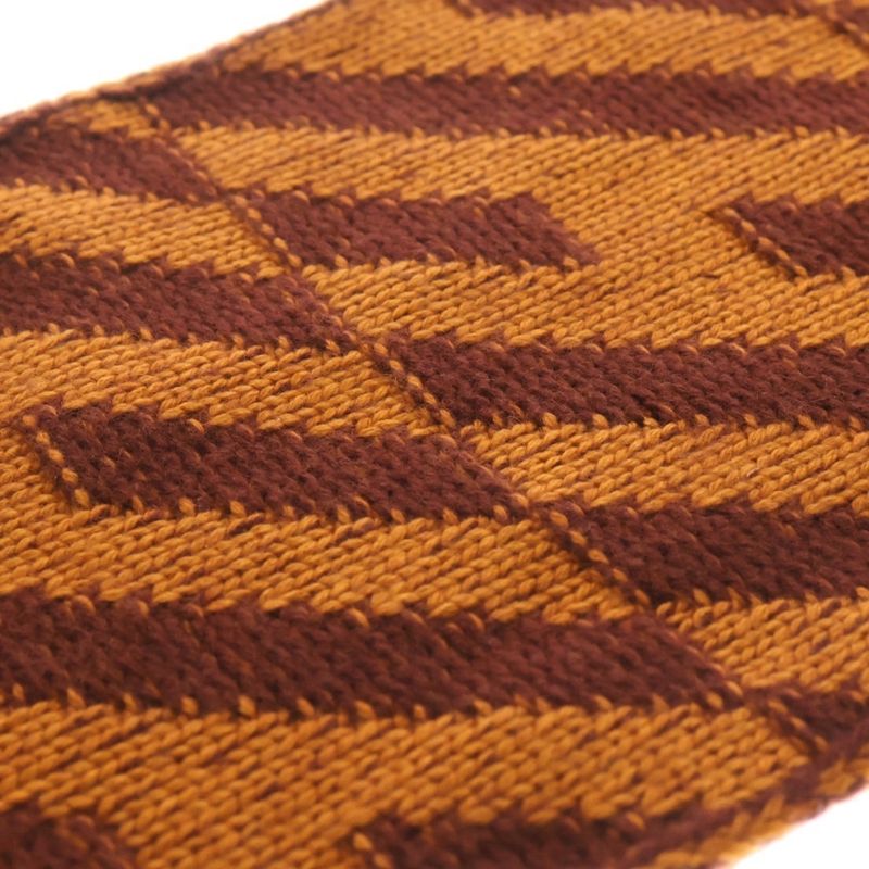Hermes Lambskin Leather Fringe Logo Scarf