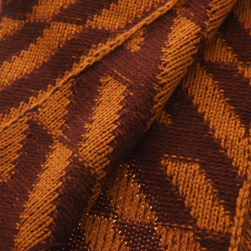 Hermes Lambskin Leather Fringe Logo Scarf