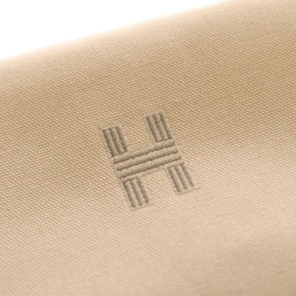 Hermes Brid-a-brac GM Silver Logo Button Canvas Handbag Pouch
