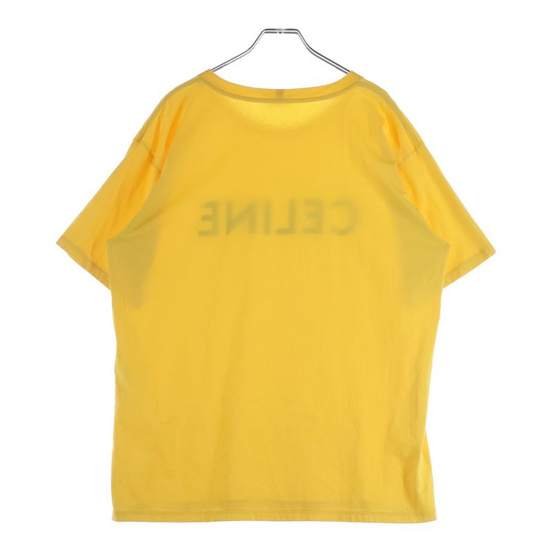 Celine Loose Fit Logo Print Short Sleeve T-Shirt Yellow