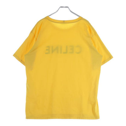 Celine Loose Fit Logo Print Short Sleeve T-Shirt Yellow