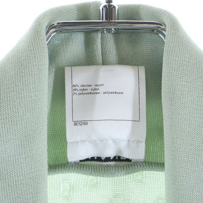 Chanel Double Button Rayon Cardigan Light Green