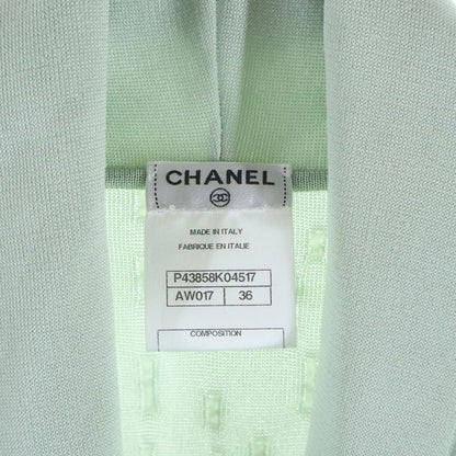 Chanel Double Button Rayon Cardigan Light Green