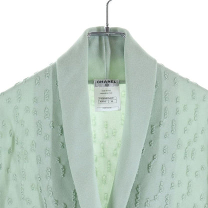 Chanel Double Button Rayon Cardigan Light Green