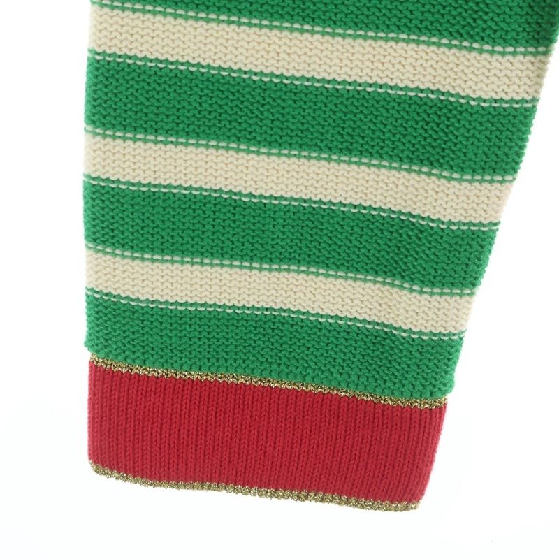 Gucci Front Logo Marine Knit Green Flat