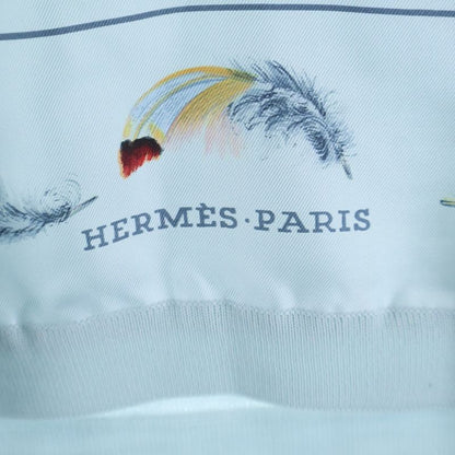 Hermes Twill Lane Plumes Turtleneck Light Blue 36 Flat